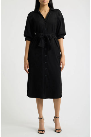 The Harlow Belted Midi Shirtdress