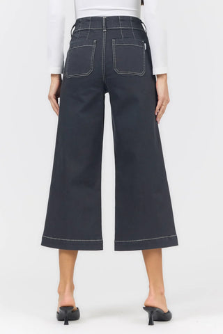 Dear John Audrey High Rise Wide-Leg Jean | Washed Black