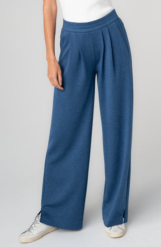 Liverpool Pull-On Pleated Wide Leg Pant