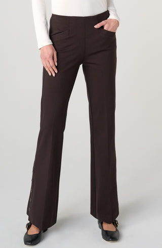 Liverpool Stella Kick Flare Pull-On Pant in Brown Truffle