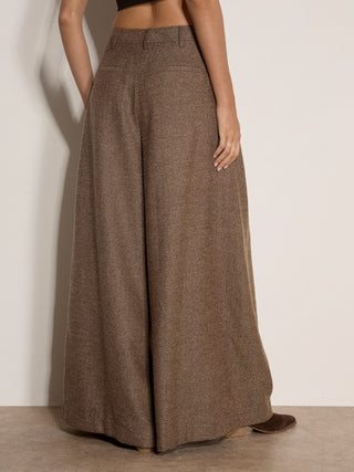 Apricot Pleated Palazzo Pants