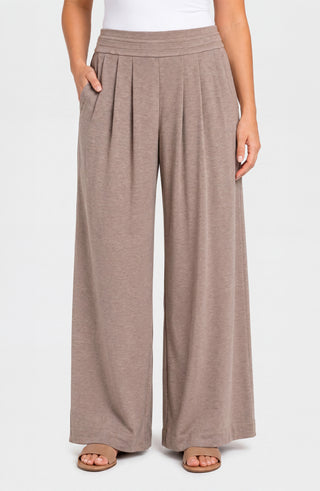 Liverpool Pull-On Pleated Wide Leg Pant