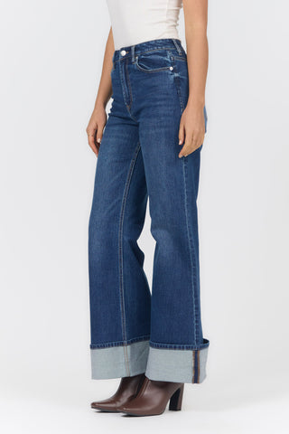 Fiona Wide Leg Jean in Castillion