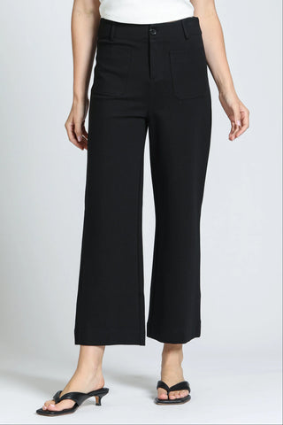 Ponte Cropped Wide Leg Pant
