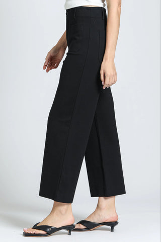 Ponte Cropped Wide Leg Pant