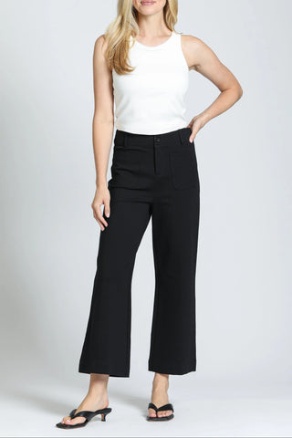 Ponte Cropped Wide Leg Pant