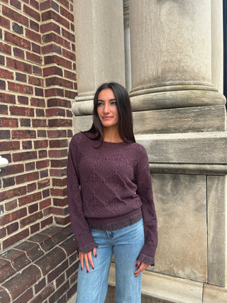 Another Love Torrance Crochet Sweater front view