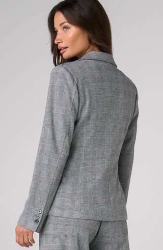 Liverpool Glen Plaid Tailored Blazer, back view
