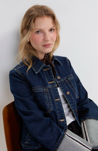 Liverpool Tall Cuffed Selvedge Trucker Jacket