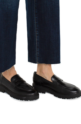 Liverpool Eastmoor Stride High Rise Cut Hem Jeans, hem detail