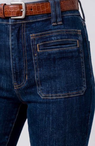 Collegiate Blue Hannah Flare Jeans