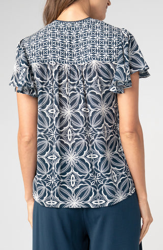 Liverpool Mosaic Flutter Blouse