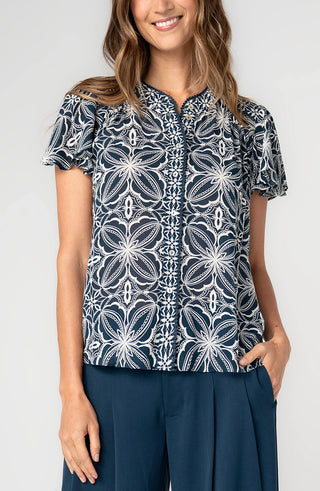 Liverpool Mosaic Flutter Blouse