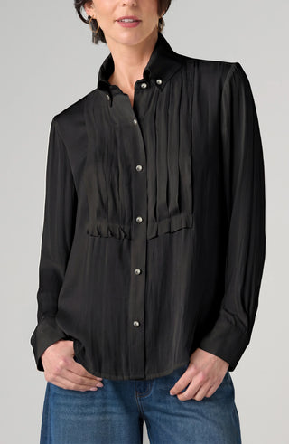Liverpool Long Sleeve Tuxedo Woven Top