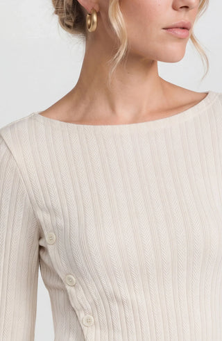 Liverpool Long Sleeve Boat Neck Knit Top