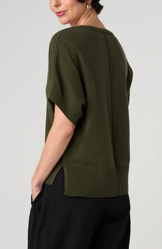 Hunter Green V-Neck Dolman Sweater