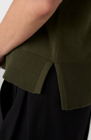 Hunter Green V-Neck Dolman Sweater