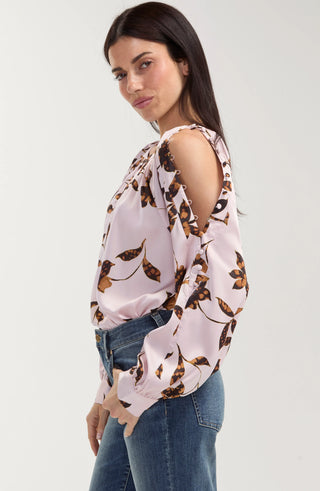 Liverpool Pink Chantilly Long Sleeve Blouse