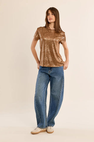 Bronze Shimmer Metallic Tee