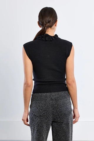 Colette Ruffled Collar Sweater