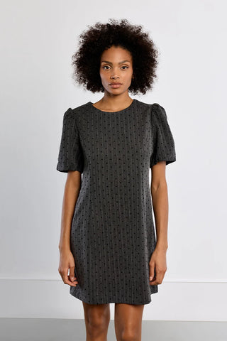 Molly Bracken heart pinstripe mini dress front view