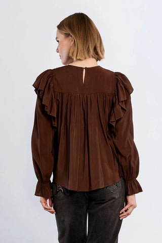 brown blouse