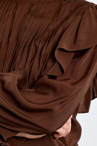 brown blouse