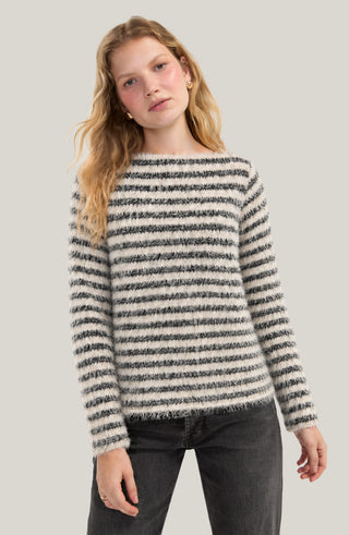 Liverpool Long Sleeve Boatneck Knit Top, front view